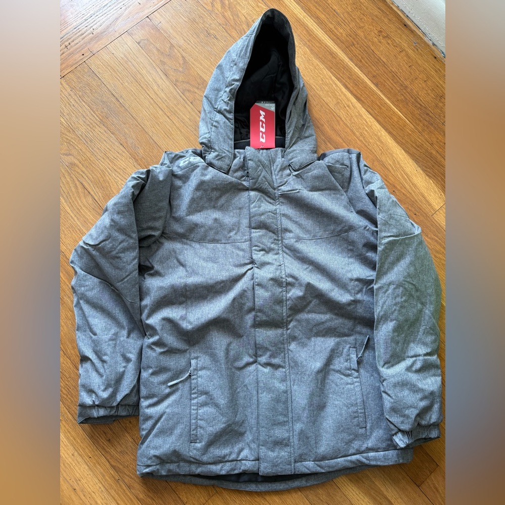 CCM Kids Gray Puffer Hockey Jacket